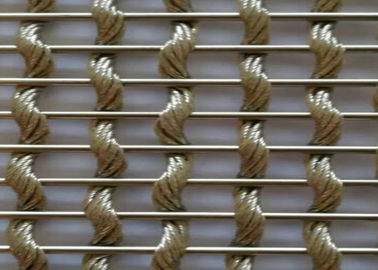 Panneaux décoratifs tissés de barrière de grillage pour le diamètre de fil de l'architecture 0.2mm-4mm