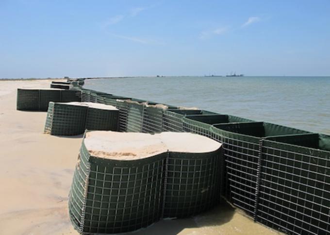 Le zinc a enduit les barrières défensives soudées pour le mur de sable ou la lutte contre les inondations militaire