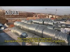 Boîtes en gabion paniers en pierre chaudement trempé gavanisé zinc métallique filet de fil pour la protection de la rivière