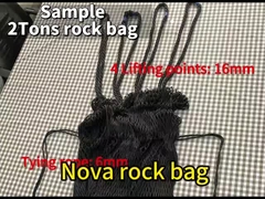 Unité de filtrage de sacs de roche de 2 tonnes pour le contrôle des rivières et les travaux de construction temporaires