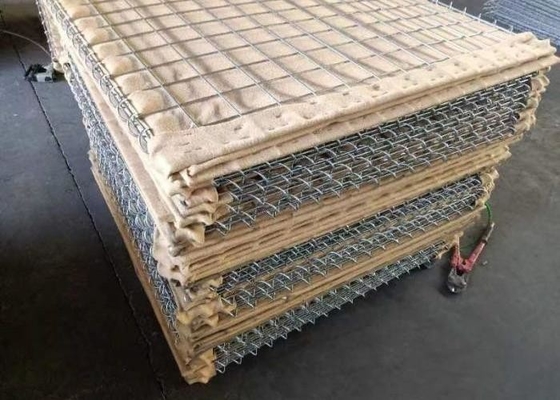 Couleur beige brun barrière itaire sable pliable paniers de mur sable type gabion