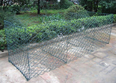 Cage de diamètre 0,9m Boîtes galvanisées en gabion pour la cour / décoration avec surface revêtue en PVC