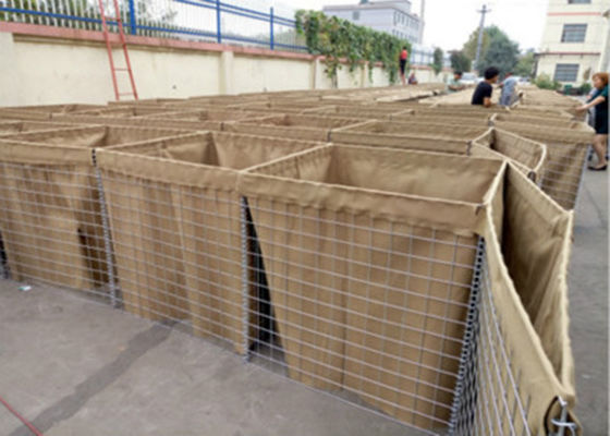 Barrière de défense en gabion avec sable pour la défense