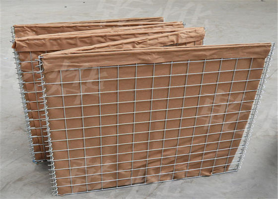 Système de barrière de bastion de Hesco de fil de fer galvanisé 3.0mm 50x50mm