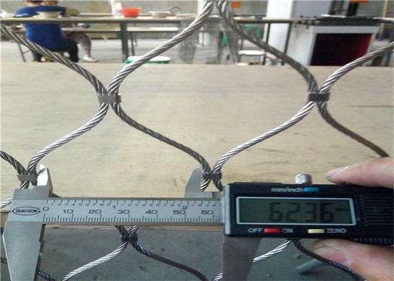 Maille de câble métallique d'acier inoxydable de la catégorie 7x19 d'OEM 316