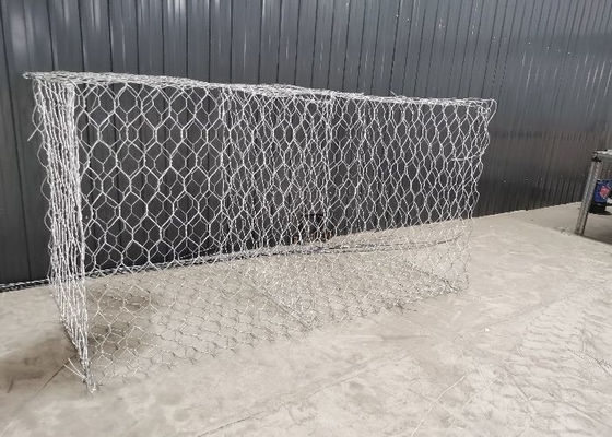 Tension élevée galvanisée plongée chaude Gabion Mesh Cage For River Reconstruction