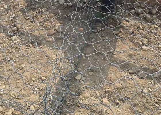 Tension élevée galvanisée plongée chaude Gabion Mesh Cage For River Reconstruction