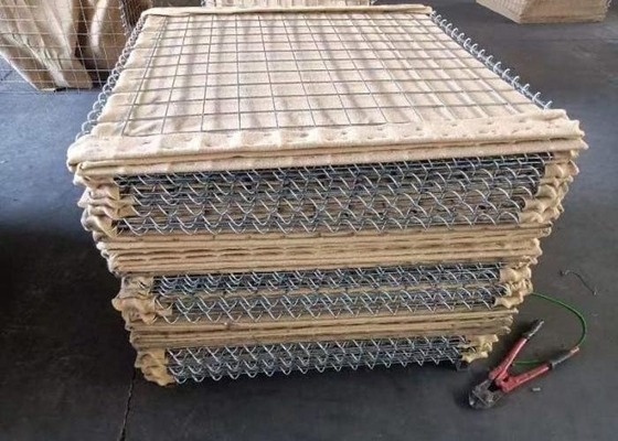 Barrières de sable itaires lourdes avec fil de maille personnalisable et surface galvanisée à chaud