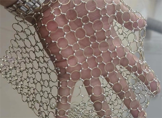 OEM Service Available Decorative Metal Ring Mesh for Furniture and Lighting Design