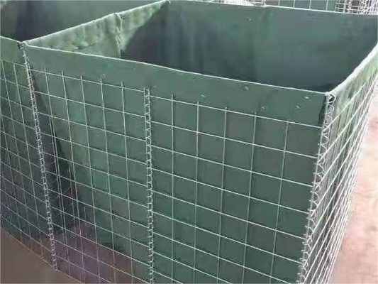 Barrières de type mur de défense soudé recouvert de zinc pour les murs de sable itaires ou pour le contrôle des inondations