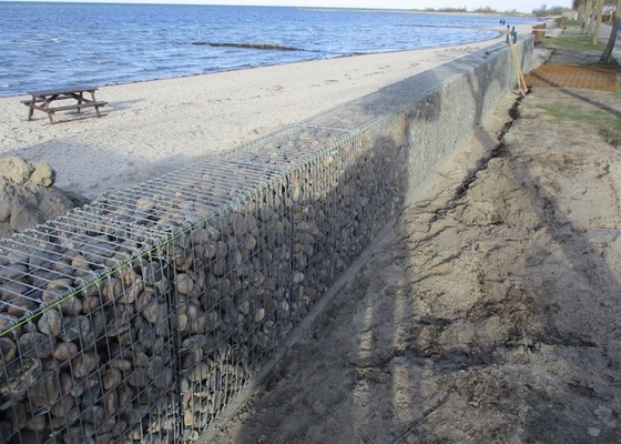 La poudre verte a galvanisé la boîte de Gabion soudée par 3mm pour la décoration de mur de Lanscaping