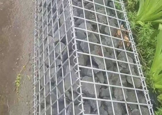 Gabions en treillis galvanisés en PVC pour murs de soutènement