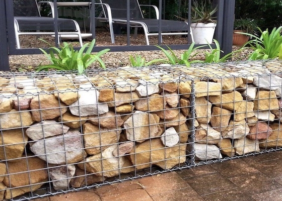 Le PVC fait sur commande soudé a enduit le grillage de Gabion avec la maille de 50mm*50mm ouverte