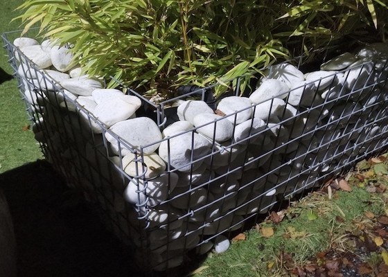 Les paniers de Gabion de mur de soutènement de rectangle ont galvanisé le PVC de fil d'acier enduit