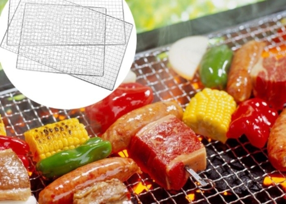Gril antiadhésif Mesh For Outside Party de barbecue de 316 solides solubles