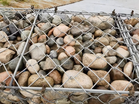 Contrôle des inondations 3,2 mm Gabion Mesh Cage Pour les sacs de pierre boîtes de gabion rivière remplissage sacs de gabion