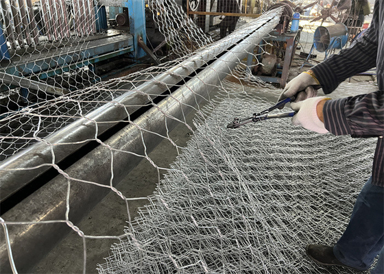80 mm*100 mm Mental 4 mm Gabion Baskets Solutions Mesh ouverture Bv Certification