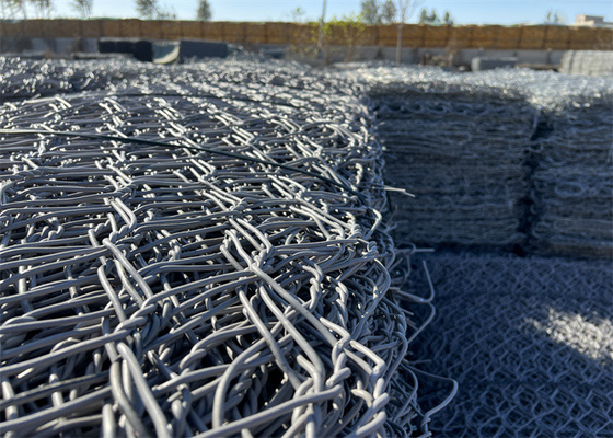 1x1x1m Faisceau de fil de gabion épaisseur de revêtement en PVC 0,2-1 mm