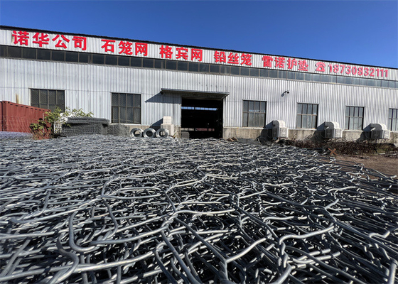 1m-2m largeur boîte en gabion galvanisé 80x100mm taille de la maille