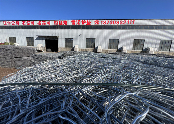 1m-2m largeur boîte en gabion galvanisé 80x100mm taille de la maille