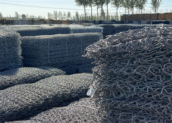 1m-2m largeur boîte en gabion galvanisé 80x100mm taille de la maille