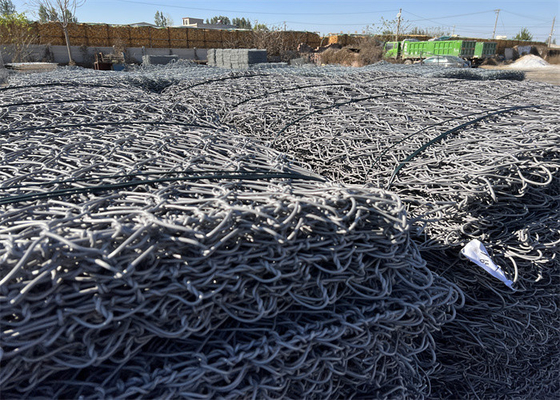 Corbeille galvanisée en gabion 2x1x1m Double filet en acier tordu 2,7 mm Fil