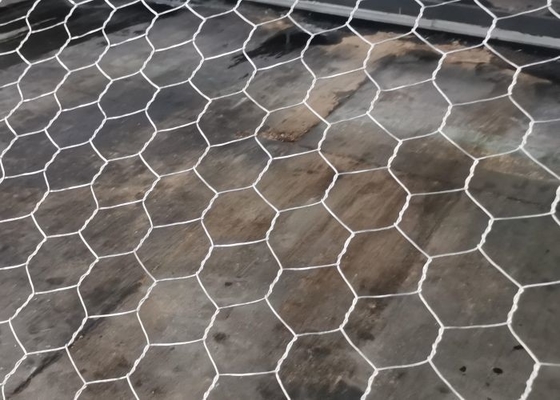 1m*1m*2m Haute résistance à la traction PVC Polymère revêtu de fil de gabon Mesh Cage de roche