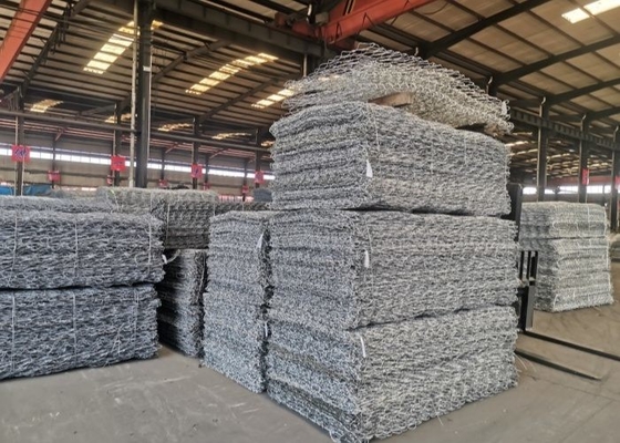 Murs de gabon en fil métallique hexagonal résistant à la corrosion revêtement en zinc 240g/m2