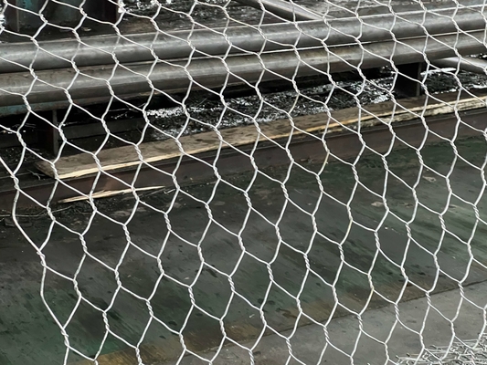 2x1x1m Galfan Gabion Corbeille de support de mur 3,4 mm
