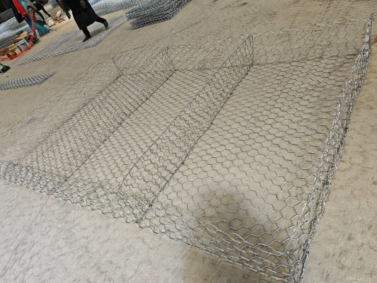Panier de gabion hexagonal avec normes ASTM 975 et EN 10223 pour mur de soutènement de construction