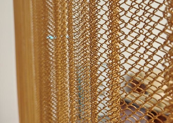 1.8m Width Stainless Steel Security Mesh with Antique Brass Treatment Corrosion Resistant