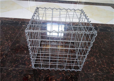 Les paniers décoratifs de Gabion de couleur argentée/ont galvanisé la cage en pierre en acier