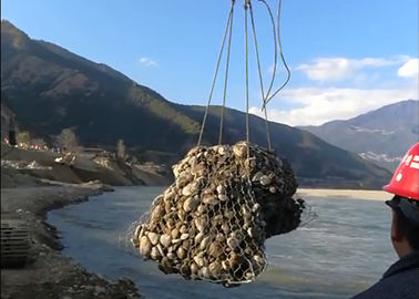 Le mur provisoire de roche de Gabion de protection d'inondation met en cage la résistance à la traction de 380 MPA
