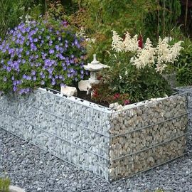 Couleur d'argent de planteur de Gabion tissée par cages en pierre enduite par zinc lourd de mur de soutènement