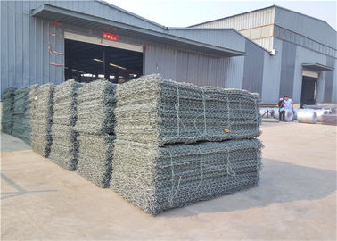 Le PVC de protection d'érosion a enduit Gabion, cage en métal remplie de pierres