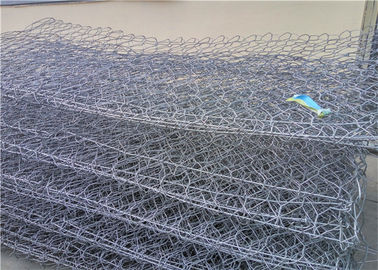 Le PVC a enduit la fabrication de protection de Rockfall de fil, cage en métal remplie de roches