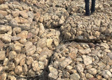 Défendez les cages de mur de Gabion d'inondations/les cages de pierre de Gabion enduites par PVC
