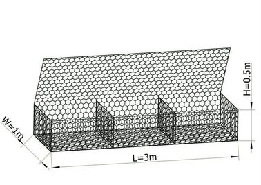 Cage de diamètre 0,9m Boîtes galvanisées en gabion pour la cour / décoration avec surface revêtue en PVC