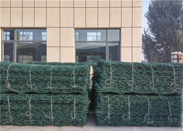 Cage de diamètre 0,9m Boîtes galvanisées en gabion pour la cour / décoration avec surface revêtue en PVC