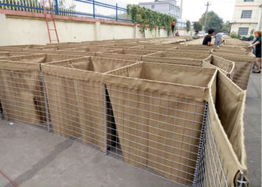 Barrière de défense en gabion avec sable pour la défense