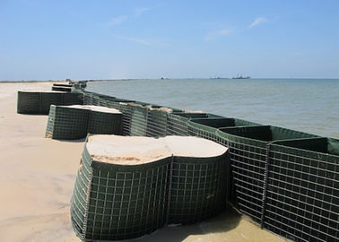Boîte à mailles en gabion avec géotextile vert