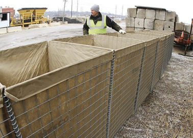 Barrières de défense itaires galvanisées soudées bastion avec sable pour la défense