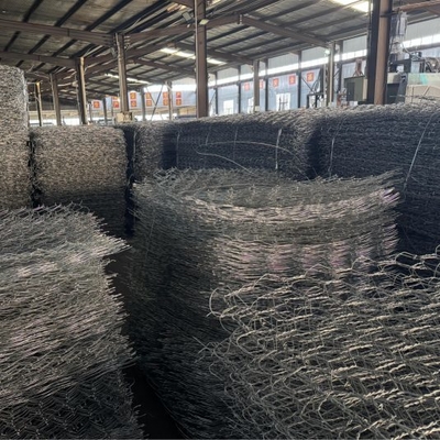 Corbeille galvanisée en gabion 2x1x1m Double filet en acier tordu 2,7 mm Fil