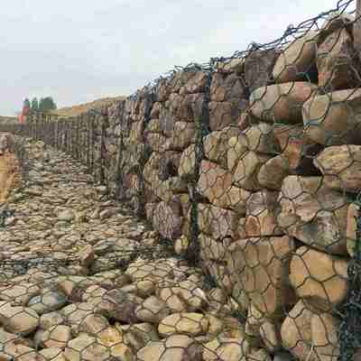 Panier de gabion hexagonal avec normes ASTM 975 et EN 10223 pour mur de soutènement de construction
