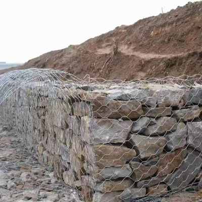 Mur de Soutènement en Gabions - Boîte en Fil d'Acier Galvanisé à Maille Hexagonale pour la Stabilité