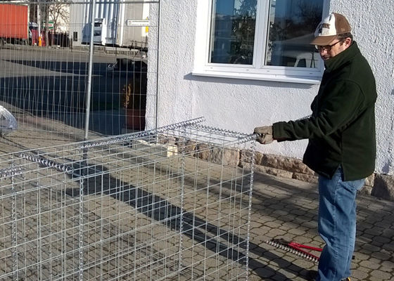 Le PVC a enduit les paniers de Gabion en métal/la durée de longue durée en pierre cages de Gabion